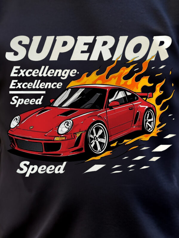Boys&apos; new summer cool car pattern top with classic red shorts - Image 5
