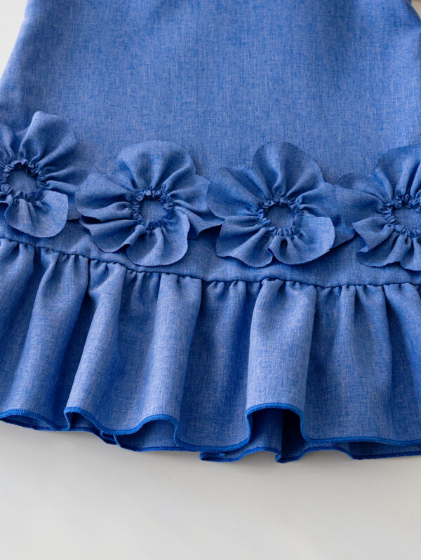 Girls Sleeveless Fashion Dress Baby Dress Flower Decoration + Ruffled Skirt Children&apos;s Dress - Image 6