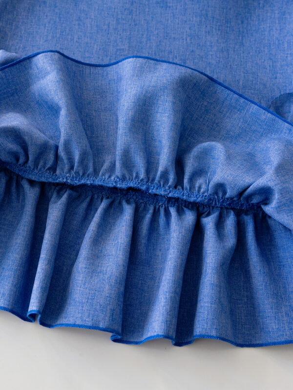 Girls Sleeveless Fashion Dress Baby Dress Flower Decoration + Ruffled Skirt Children&apos;s Dress - Image 7