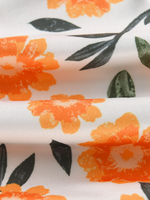 Girls summer positioning printing pattern round neck short sleeve + random printing trousers suit trendy two-piece suit - Image 7