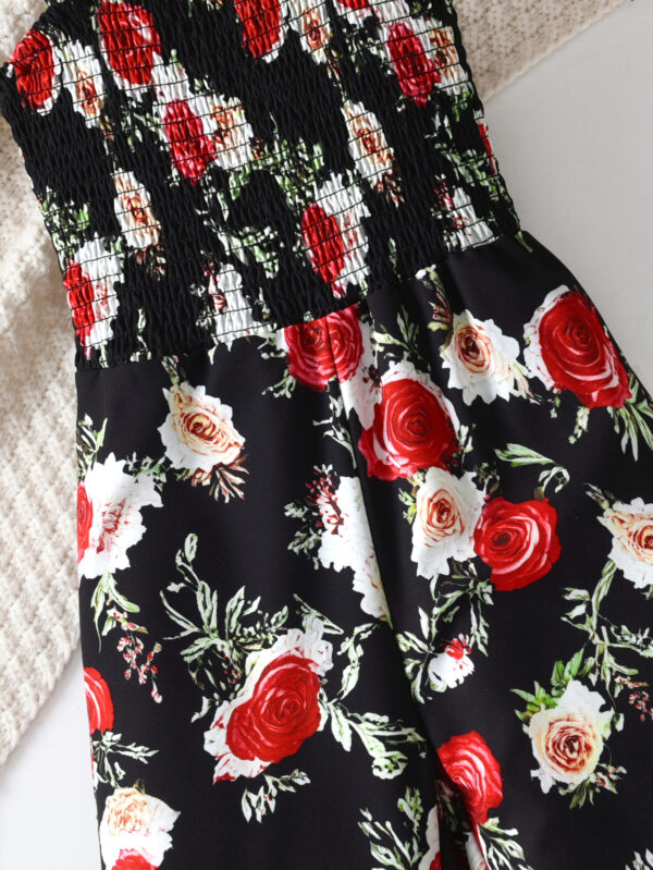 Girls summer romper girls suspender romper girls clothing summer random print romper - Image 4