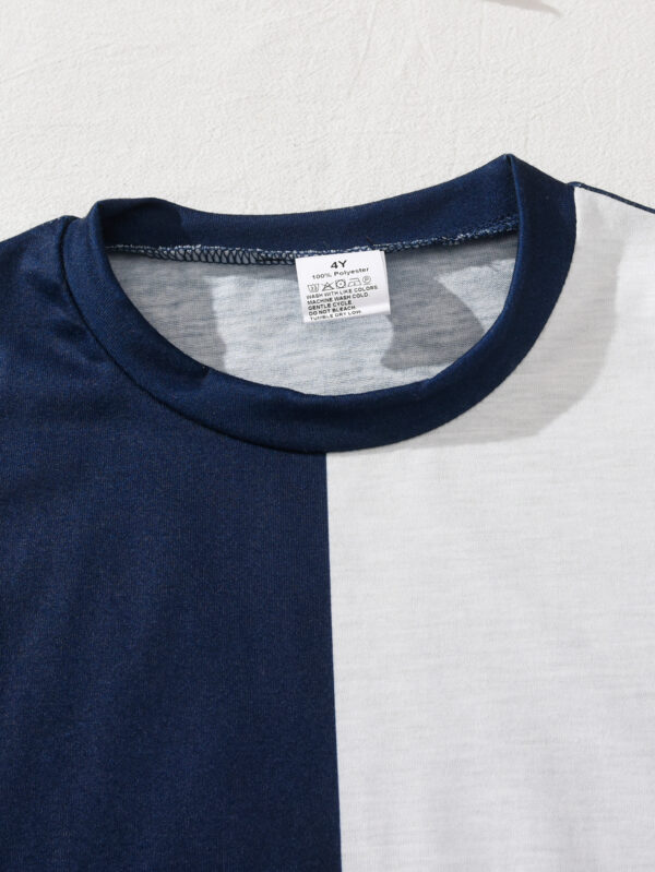Teen Boys Two-Piece Contrast Short Sleeve T-Shirt Set - Image 3