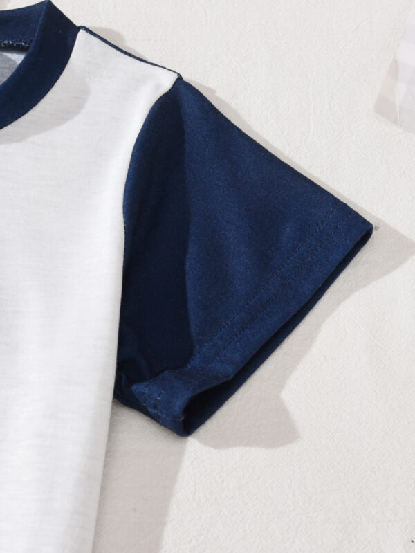 Teen Boys Two-Piece Contrast Short Sleeve T-Shirt Set - Image 5
