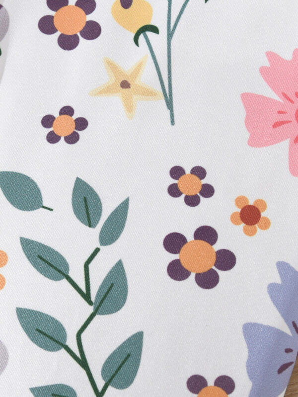 Girls summer short bright flower healing little girl suit girls summer fashion trend shorts suit - Image 7