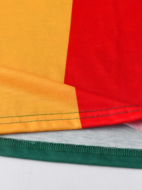 Boys&apos; summer fashion bright color patchwork letter pattern short-sleeved T-shirt and shorts set - Image 7