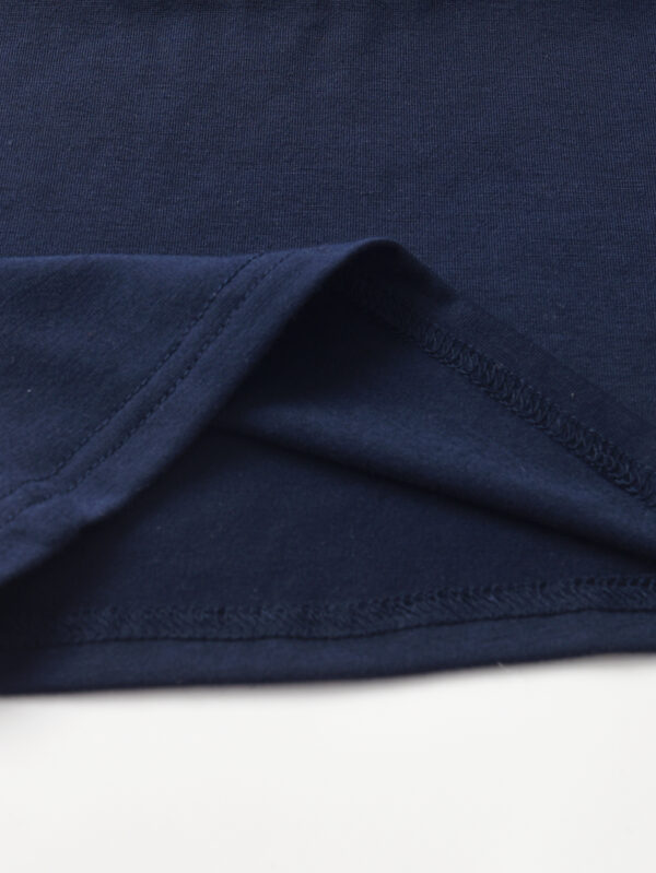 Boys&apos; fashionable short T-shirt suit two-piece summer round neck striped navy style short-sleeved suit - Image 12